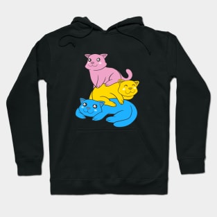 Pansexuality Flag Cats Pan Pride Color Hoodie